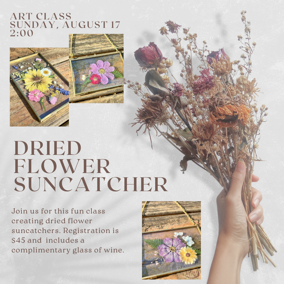 Dried Flower Suncatcher Art Class