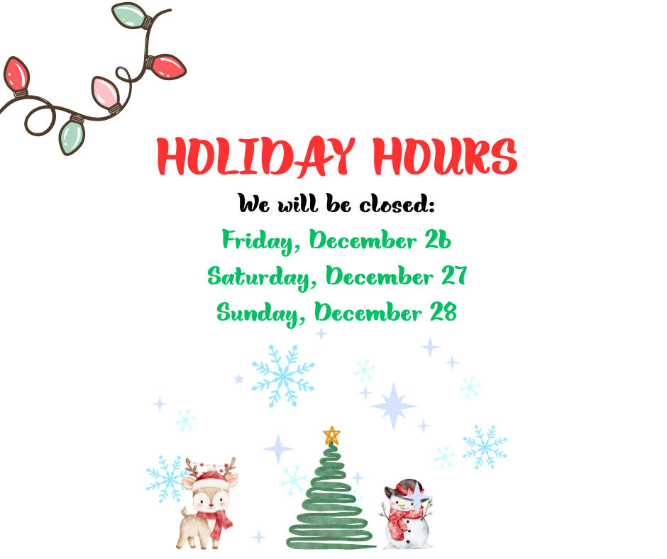 Holiday Closed Hours